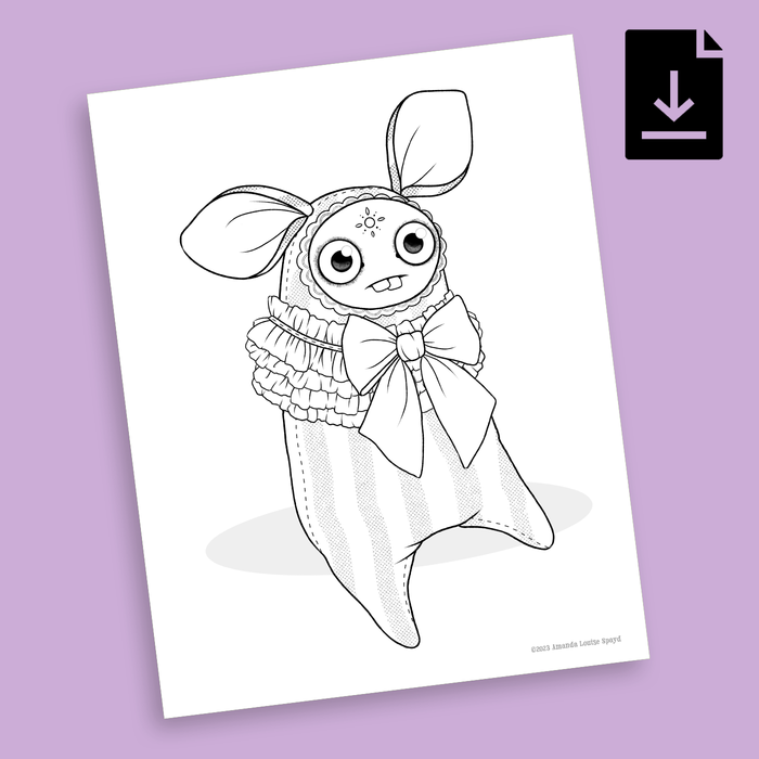 FREE! Dust Bunny Coloring Page