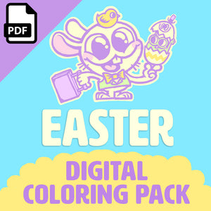 Get creative this Easter with our cheerful Easter Digital Coloring Pack by Chris Ryniak, featuring Easter-themed coloring pages including an adorable cartoon bunny ready to decorate eggs!