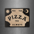 The Pizza Spirit Board Magnet from Bindlewood Shop features a Ouija board-inspired design with sun and moon graphics and the playful phrase, “YES YES PIZZA YES ALWAYS,” making it a perfect match for your favorite colorful acrylic or textured gray refrigerator magnet.