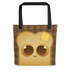 The Toast-Bag Tote from Bindlewood Shop is a durable, quirky bakery bag featuring a cute cartoon toast with big eyes, a smile, and melting butter on brown plaid—perfect for adding fun to your errands.