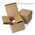 An open cardboard box with a ceramic mug inside and another closed box nearby. Text reads: “Packages vary based on delivery location, but we ensure that your Bindlewood Shop Krabb Mug will be well protected.”.
