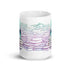 The So Many Books Mug by Bindlewood Shop is a white ceramic mug that features an artistic design of pastel-colored book stacks, accented with abstract, large teal eyes at the edges. It's both dishwasher and microwave safe, seamlessly blending style and practicality.